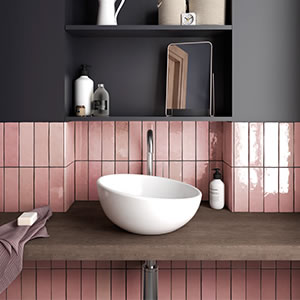 pink zellige subway tiles sydney